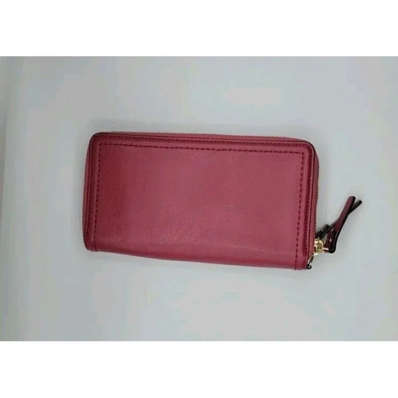Kate Spade Mauve Leather Zip Around Wallet Billfold - Picture 12 of 12